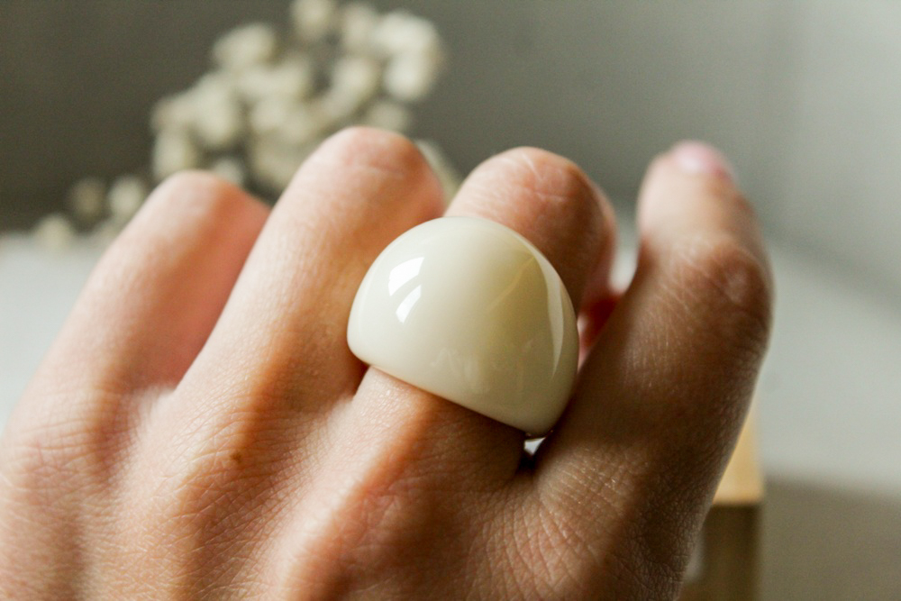 Jesienny mleczny pierścionek - obrazek 2