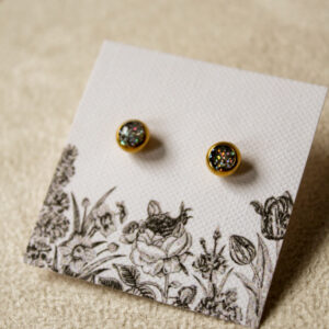 Kolczyki brokatowe srebrne