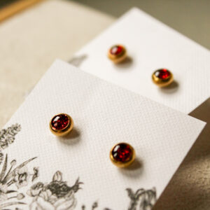 Kolczyki brokatowe czerwone