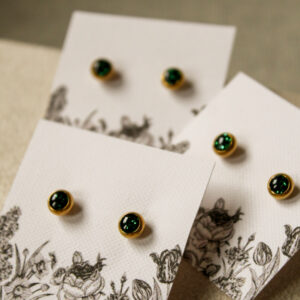 Kolczyki brokatowe zielone