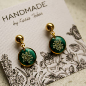 Kolczyki szmaragdowe kuleczki