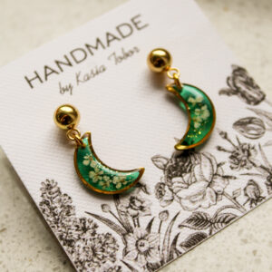Kolczyki zielone księżyce