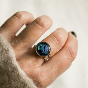 Pierścionek srebrna Galaktyka II